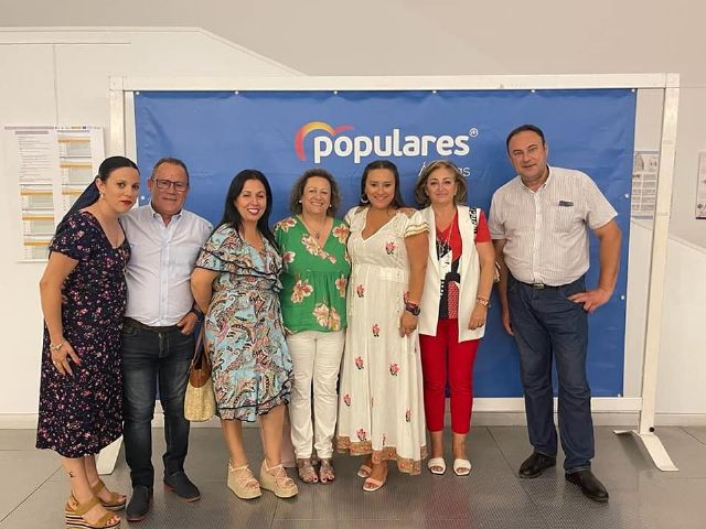 El PP de Las Torres de Cotillas acompaña a Eva Reverte en su elección como Presidenta de los populares de Águilas