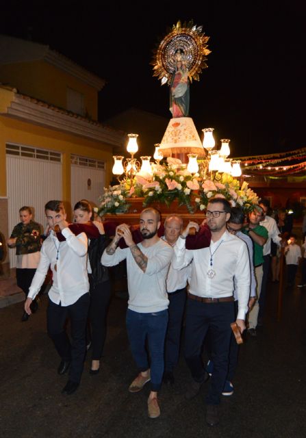 La procesión de la Virgen del Pilar clausura las fiestas en La Florida torreña