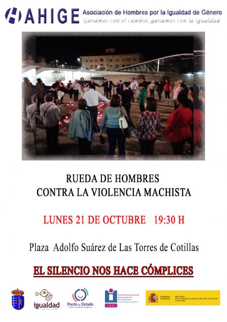 Las Torres de Cotillas acogerá una rueda de hombres contra la violencia machista