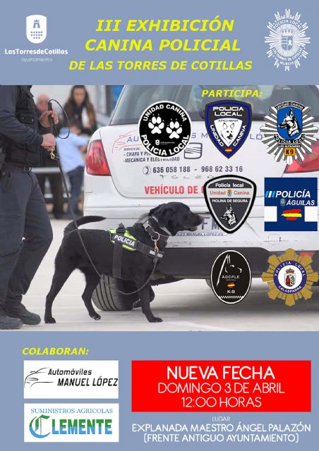 La Policía Local celebrará la tercera edición de su exhibición canina policial