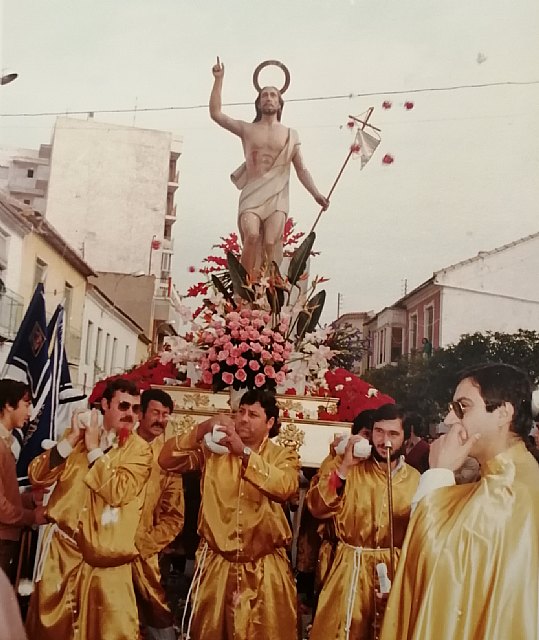 La imagen del Cristo Resucitado, presente desde el año 1980 en la Semana Santa de Las Torres de Cotillas