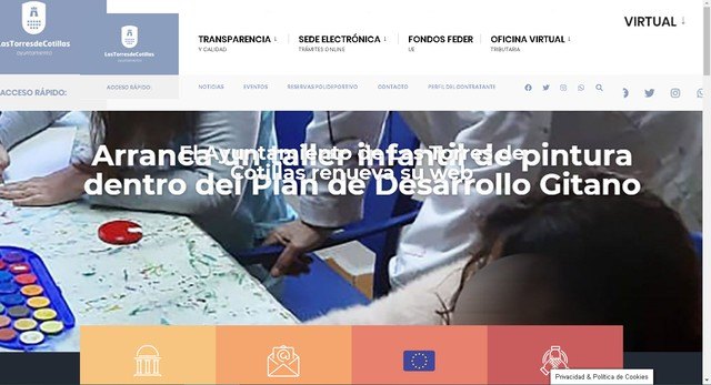 El Ayuntamiento de Las Torres de Cotillas renueva su web