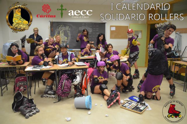 Calendario solidario 'roller' en Las Torres de Cotillas