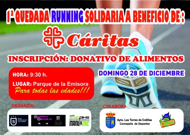 Todos a correr en Las Torres de Cotillas para recaudar alimentos para Cáritas