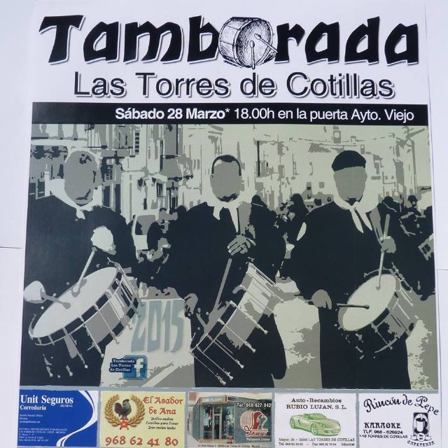 Llega un año más la gran fiesta del tambor a la Semana Santa de Las Torres de Cotillas