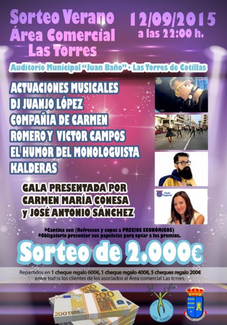 El 'Área Comercial Las Torres' espera a los ganadores de los 2.000 euros de su campaña de verano
