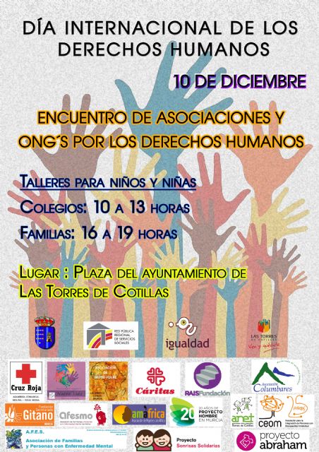 Jornada festiva en Las Torres de Cotillas para celebrar el 'Día de los Derechos Humanos'