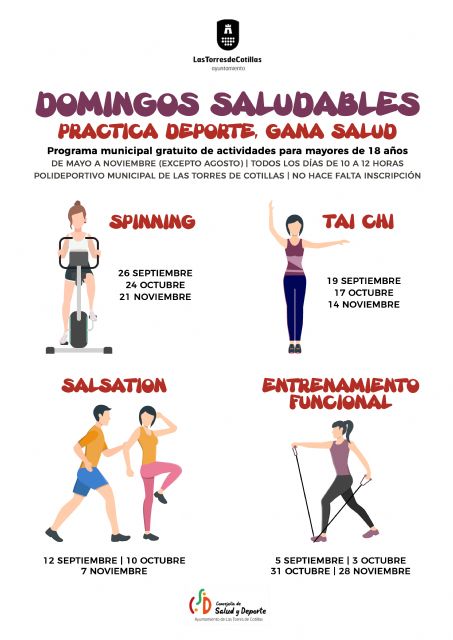 Los 'Sábados saludables' de Las Torres de Cotillas vuelven tras el parón de agosto y pasan a los domingos