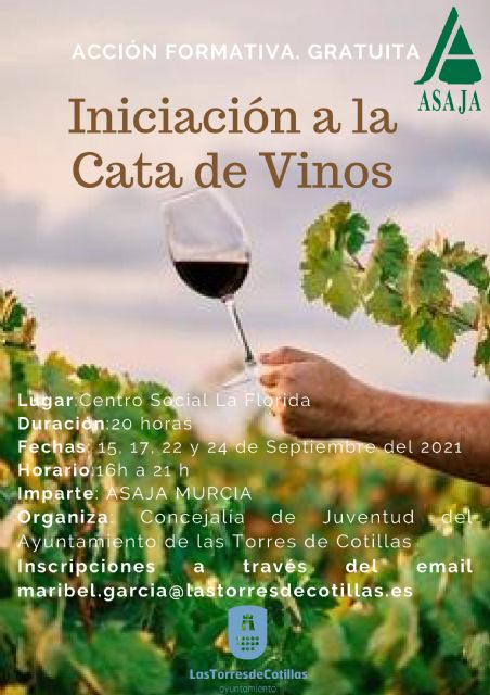 Un curso gratuito en el centro social de La Florida para iniciarse en la cata de vinos