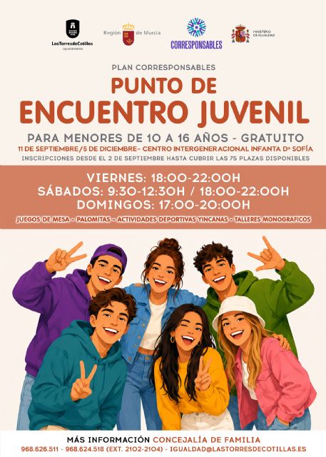 Tres meses de actividades gratuitas para menores de 10 a 16 a&ntilde;os con el punto de encuentro juvenil