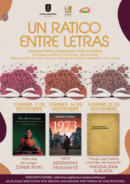 Los escritores Zineb Rimi, Jerónimo Tristante y Magdalena S. Blesa se apuntan a disfrutar 'Un ratico entre letras'