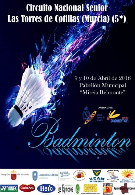 Las Torres de Cotillas, sede del circuito nacional de bádminton cinco estrellas