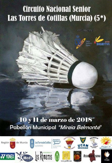 El circuito nacional senior de bádminton vuelve a Las Torres de Cotillas con un sabor muy internacional
