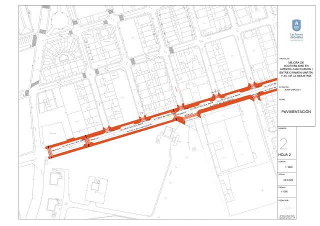 La avenida Juan Carlos I verá renovadas sus aceras y su red de abastecimiento de agua