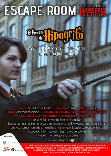 Las Torres de Cotillas propone un escape room gratuito basado en la saga de Harry Potter
