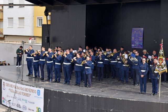 El II Certamen de Bandas 'Villa de Las Torres' recauda más de 5.500 euros para la lucha contra el cáncer infantil