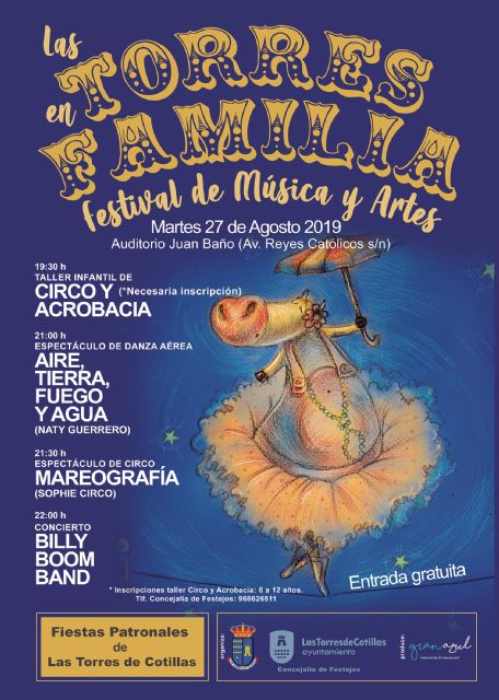 Las fiestas torreñas programan un festival gratuito de música y artes para toda la familia