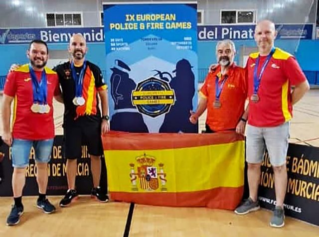 Lluvia de medallas para el Bádminton Las Torres en los Juegos Europeos de Policías y Bomberos