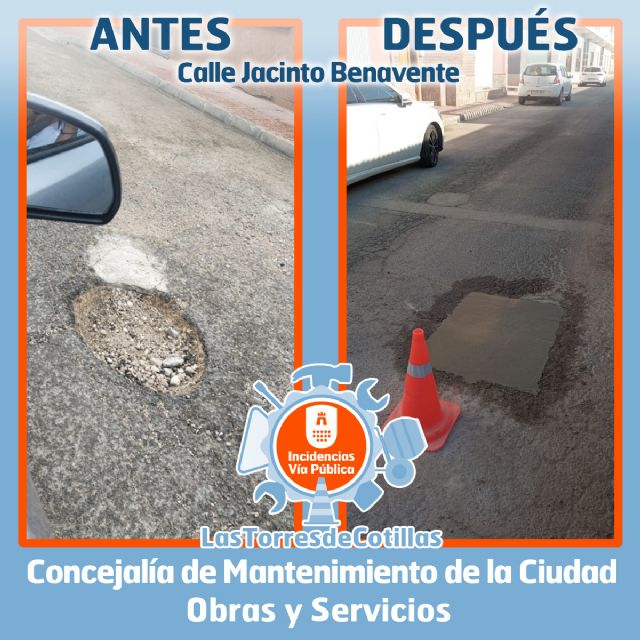 El servicio rápido de mantenimiento integral de la vía pública realiza más de veinte actuaciones en junio y julio