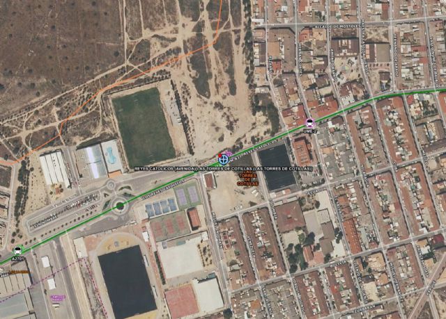 Trasladan al hospital a una mujer que ha sido atropellada en las Torres de Cotillas