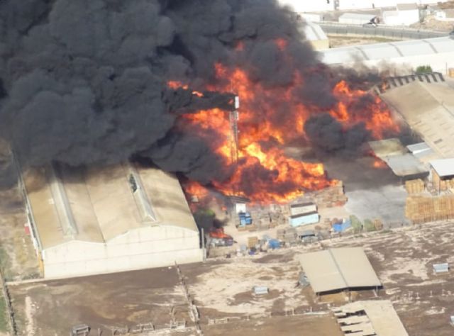 Incendio en una empresa de las Torres de Cotillas