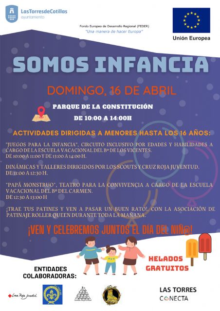 La EDUSI propone 'Somos infancia', una divertida mañana con actividades gratuitas para menores de 16 años