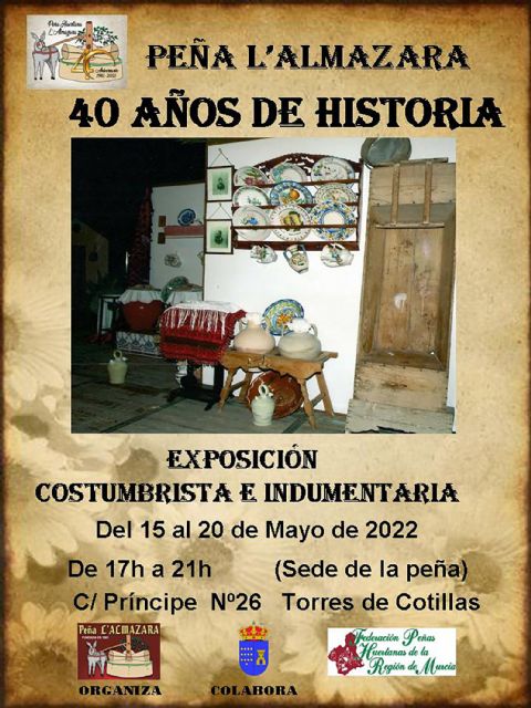 La peña L'Almazara mostrará sus 40 años de costumbres y vestuarios en una exposición