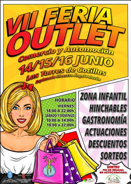 20 establecimientos participan en la VII Feria Outlet de Las Torres de Cotillas, que volverá a ofrecer grandes descuentos