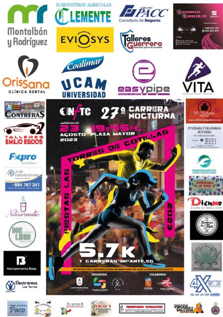 El 23 de agosto, Las Torres de Cotillas repite cita con la Running Challenge