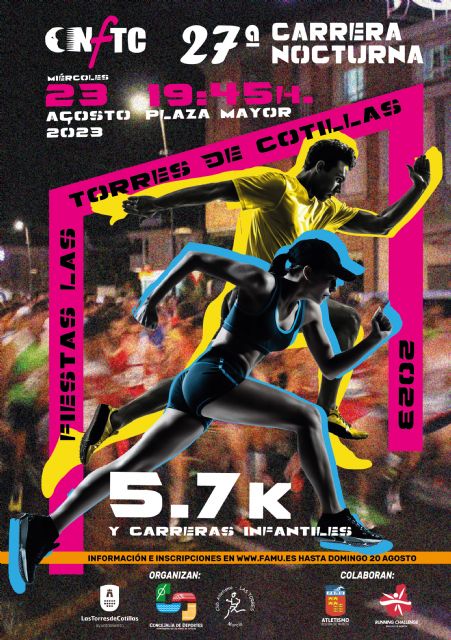 La carrera popular nocturna de las fiestas patronales torreñas celebrará su 27ª edición
