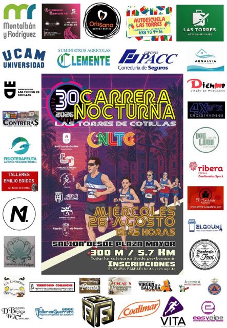 La carrera popular nocturna de las fiestas torre&ntilde;as festejará su 30&ordf; edición