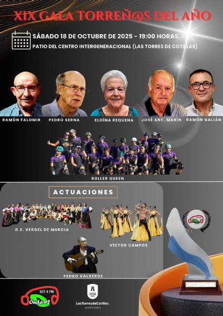 Onda 92-Radio Cotillas entregará sus XIX premios 'Torreñ@s del Año'