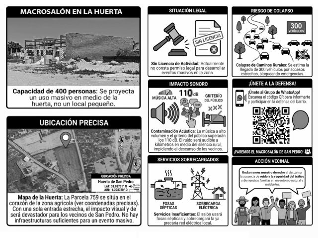 Vecinos de Las Torres de Cotillas se movilizan contra la macro construcción de un salón de celebraciones en plena huerta