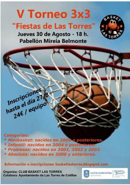 El deporte de la canasta no fallará a su cita con las fiestas patronales de Las Torres de Cotillas