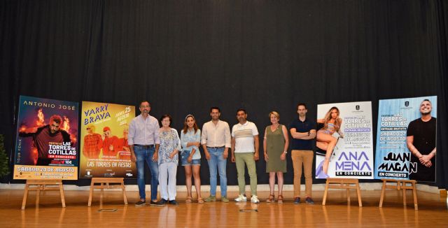 Ana Mena, Juan Magán y Varry Brava, conciertos gratuitos de las fiestas de Las Torres de Cotillas