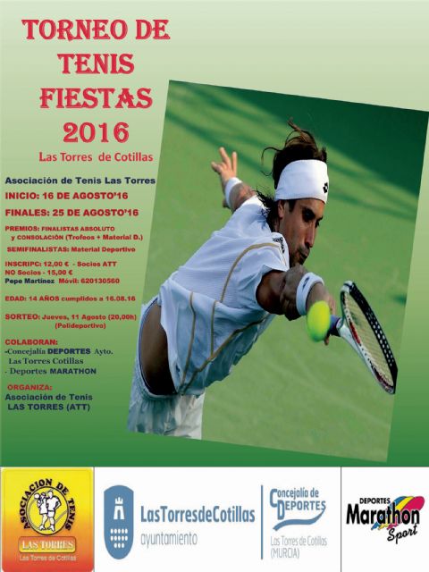 El mejor tenis volverá un año más a las Fiestas Patronales de Las Torres de Cotillas