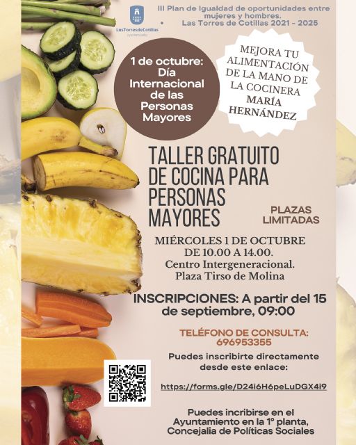 Un taller de cocina enseñará a las personas mayores a mejorar su alimentación