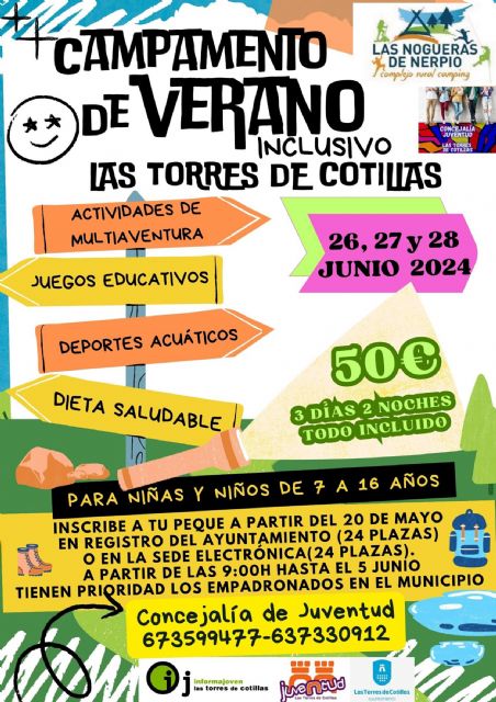 La concejalía de juventud organiza un campamento juvenil inclusivo de multiaventura en nerpio