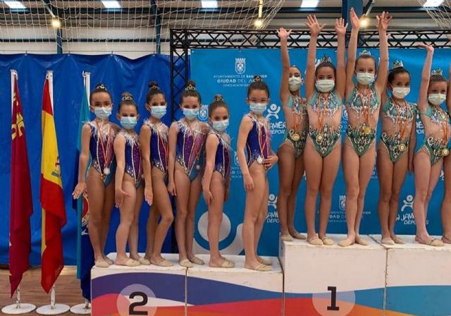 El Rítmica Las Torres logra un pleno de medallas en la primera fase del circuito regional
