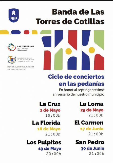 La Florida, siguiente parada de los conciertos de la banda de música torreña para celebrar el 700° aniversario como mayorazgo del municipio