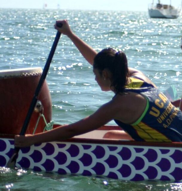 La piragüista torreña Silvia Tomás, con la selección española en el Europeo