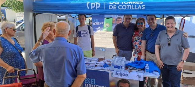 El PP en el mercado de este viernes haciendo campaña electoral