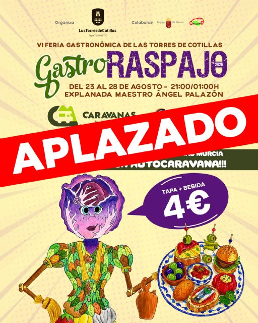 La VI Feria Gastro-Raspajo de las fiestas patronales queda aplazada