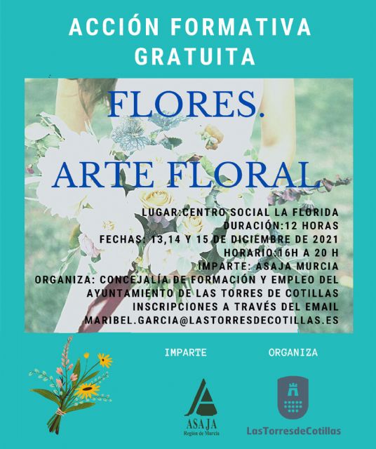 Últimas plazas para el curso gratuito sobre arte floral