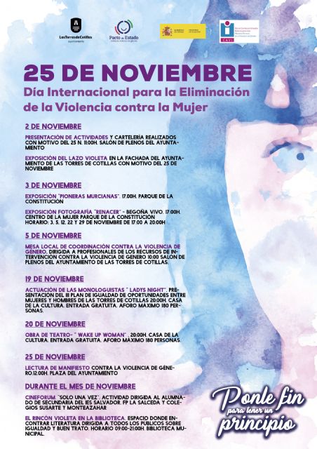 Las Torres de Cotillas concluye sus actividades del 25N con la lectura de un manifiesto