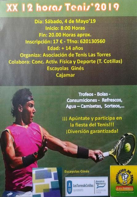 Las 12 Horas de Tenis de Las Torres de Cotillas cumplen 20 años