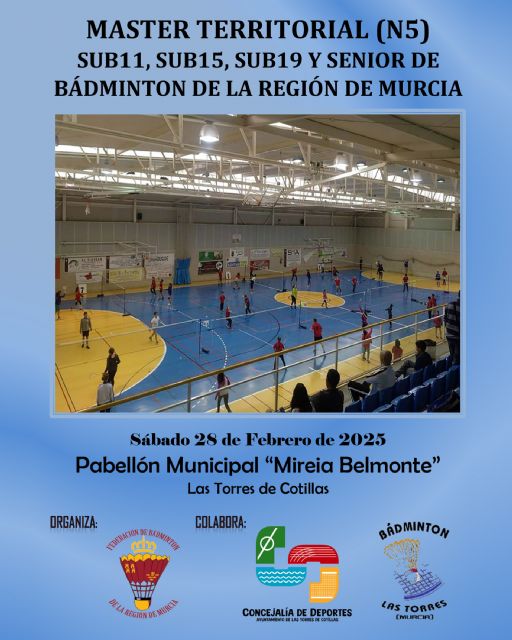 El pabellón Mireia Belmonte acoge el máster territorial de bádminton en categorías base y sénior