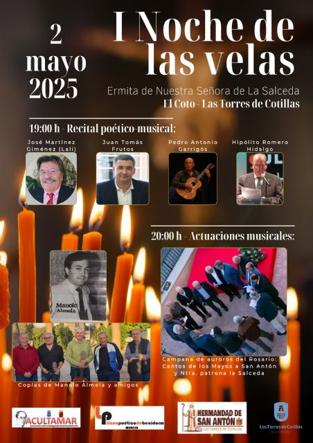 Las Torres de Cotillas celebrará su 'I Noche de las velas' con música y poesía