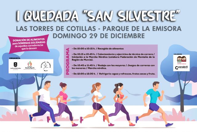 Todos a correr y colaborar en la 'I Quedada Solidaria San Silvestre' de Las Torres de Cotillas