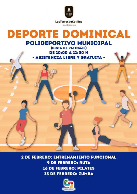 El polideportivo municipal acogerá sesiones gratuitas de deporte todos los domingos de febrero